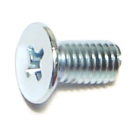 Midwest Fastener M5-0.80 x 10 mm Phillips Flat Machine Screw, Zinc Plated Steel, 20 PK 72446